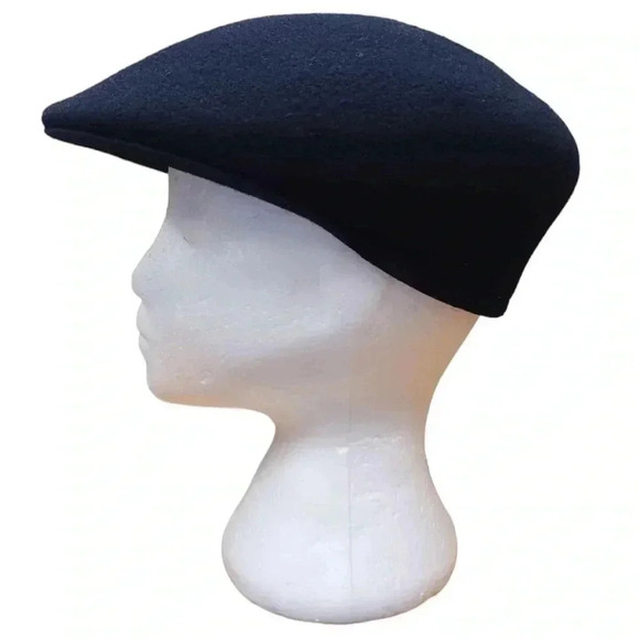 💥HOST PICK💥Brooks Stetson Newsboy Cap Size 7 Black Wool Made England Vintage - Picture 2 of 6